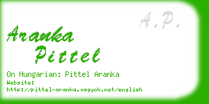 aranka pittel business card